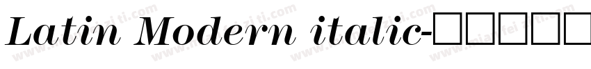 Latin Modern italic字体转换